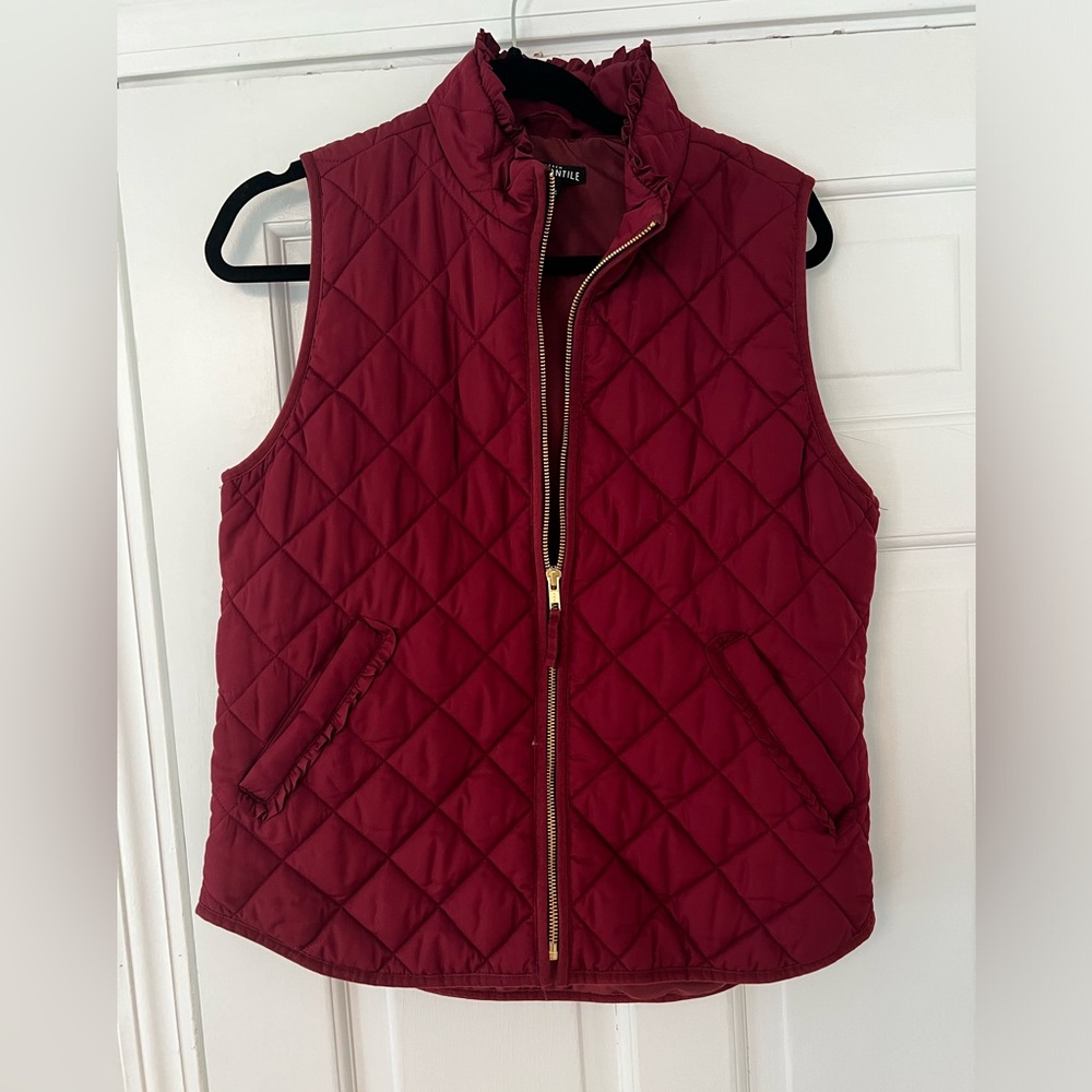 JCREW Burgundy Vest